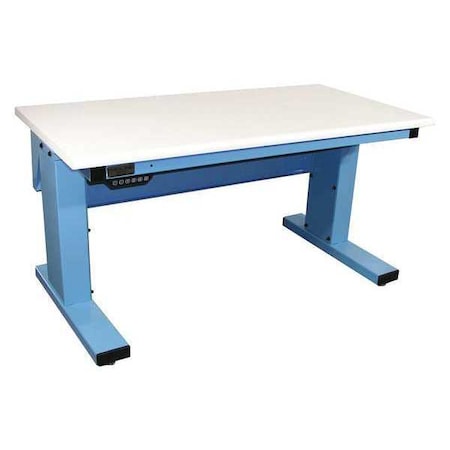 Workstation, Adjust, ESD, Rolled Edge, Blue MPN:MVSII6030C-L14-SW837-PF90