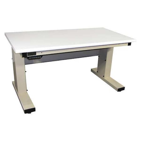 Workstation, Adj, Plastic, Roll Edge, Beige MPN:MVSII7230P-H11-SW806-PF90