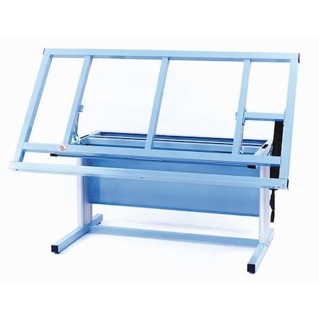 Hand Crank Workbench, Steel, 72 in W, 24 in to 36 in Height, 150 lb, Cantilever MPN:MWH7236-L14