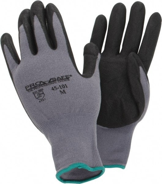General Purpose Work Gloves: Medium, Nitrile Coated, Nylon MPN:45-101-M