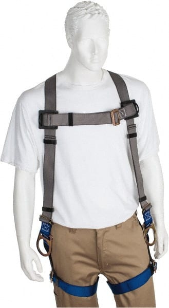 Fall Protection Harnesses: 350 Lb, Back and Side D-Rings Style, Size X-Large, Polyester MPN:PS-HPT-21