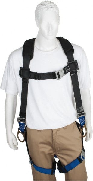 Fall Protection Harnesses: 350 Lb, Padded Back and Side D-Rings Style, Size X-Large, Polyester MPN:PS-HQC-31