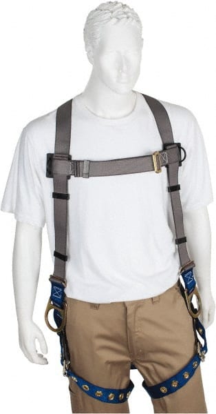 Fall Protection Harnesses: 350 Lb, Back and Side D-Rings Style, Size Universal, Polyester MPN:PS-HTB-20