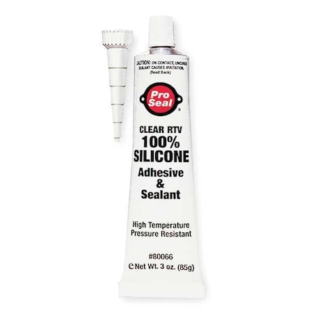 Waterproof Gasket Sealant, 3 oz, Clear, Temp Range -75 to 500 Degrees F MPN:80066