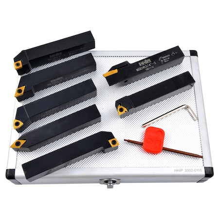 7 Piece 3/4 Indexable Cut Off & Turning Tool Set MPN:2002-0115