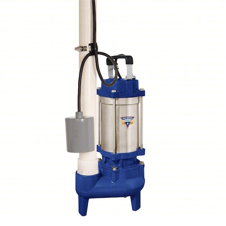SewageEjectorPump, 10ft, 1hp, Single, 115VAC MPN:E7105-TS