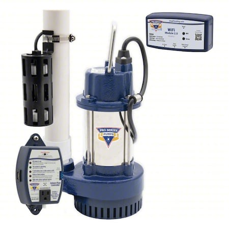 SubmersibleSumpPump, 10ft, 13in, 115VAC MPN:S3033-DFC2-WiFi2