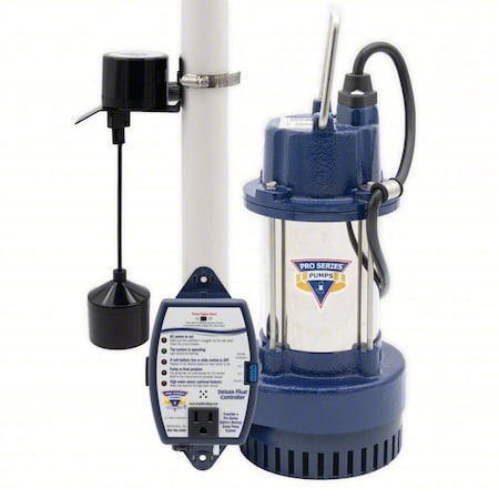 SubmersibleSumpPump, 20ft, 13.375in, 115VAC MPN:S3050-VSC2