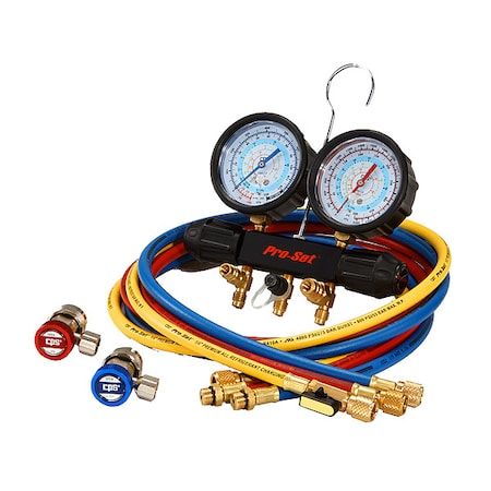 Manifold Gauge Set, 6 ft L, 3 1/8 in Gauge MPN:MT7I7A6Q