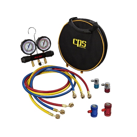 Manifold Gauge Set, 6 ft L, 3 1/8 in Gauge MPN:MTHFO134