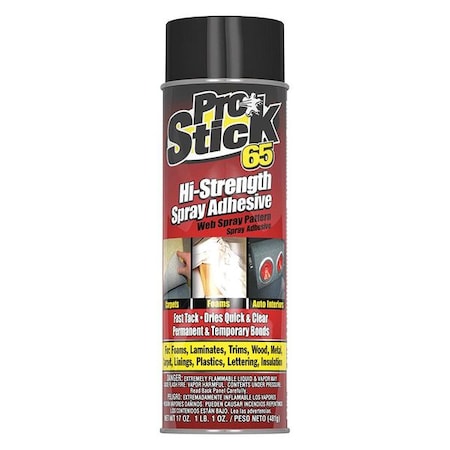 Pro Stick 65, Web Spray, Adhesive, 17 oz. MPN:WB-005-023