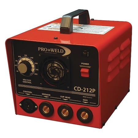 Stud Welder: 110 V AC, 60 Hz, For 1/4 in Max Stud Dia MPN:CD-212P