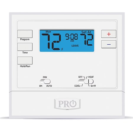 Low Voltage Thermostat, 7 or 5-1-1 Programs, 2 Heat Pump or 1 Conventional H, 1 C, 24VAC MPN:T625-2