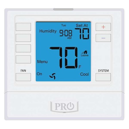 Non-Programmable Thermostat, 7, 5-1-1 Programs, 3 H, 2 C, Wall Mount, Hardwired/Battery, 24VAC MPN:T755S