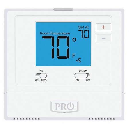 Non-Programmable Thermostat, 1 H, 1 C, Wall Mount, Hardwired/Battery, 24VAC MPN:T771