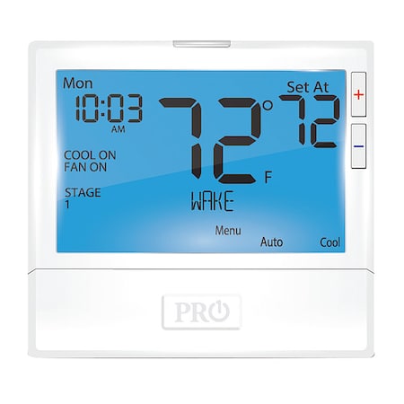 Low Voltage Thermostat, 7 or 5-1-1 Programs, 4 Heat Pump or 2 Conventional H, 2 C, 24VAC MPN:T855SH