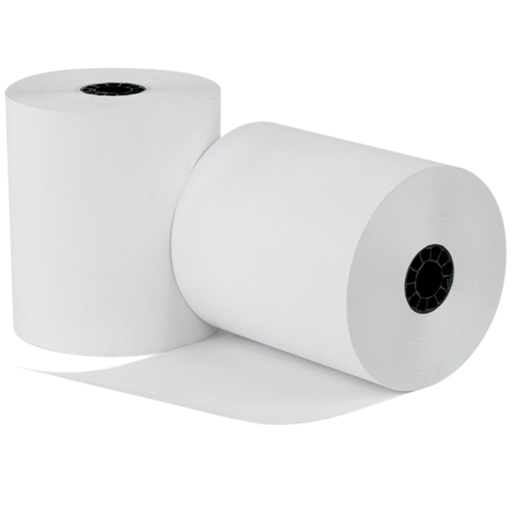 uAccept POS Thermal Paper, 3 1/8in x 220ft, 1-Ply, White, Pack Of 12 MPN:MA812