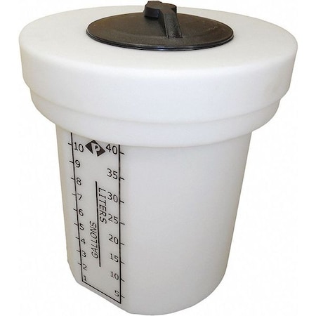 Solid Top Process Tank Nat LDPE 10 Gal MPN:01-30354