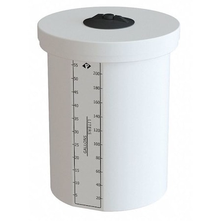Solid Top Process Tank Nat LDPE 55 Gal MPN:01-30357