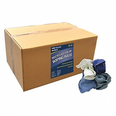 Recycled Woven Wiping Rags 25 lb Box MPN:Z99601