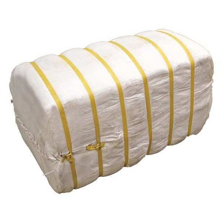 Cotton T-shirt Cloth Rag 100 lb. Varies Sizes, White MPN:Z99303