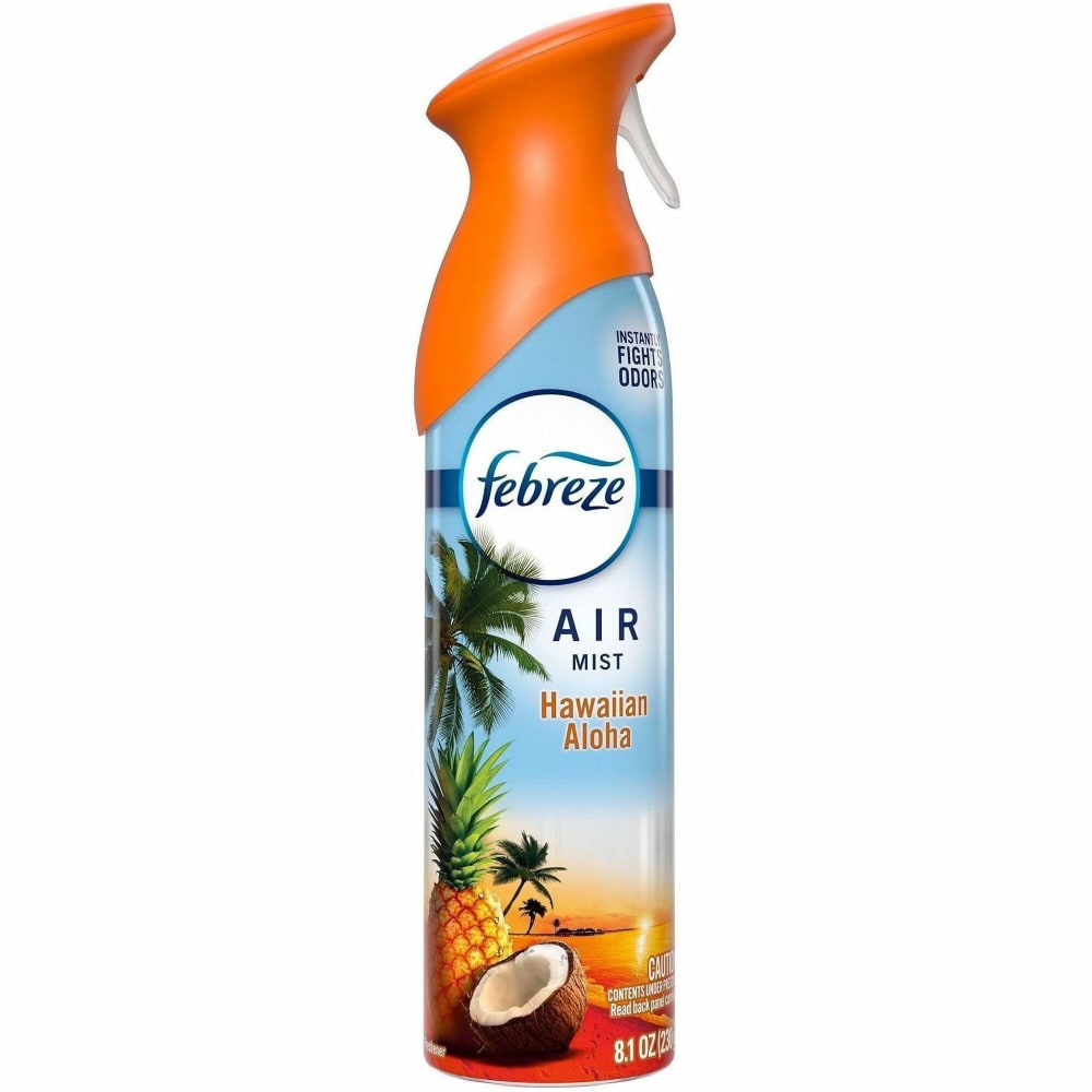 Febreze Air Mist Air Freshener Spray - Spray - 8.1 fl oz (0.3 quart) - Hawaiian Aloha - Odor Neutralizer, Long Lasting - 6 / Carton MPN:21385