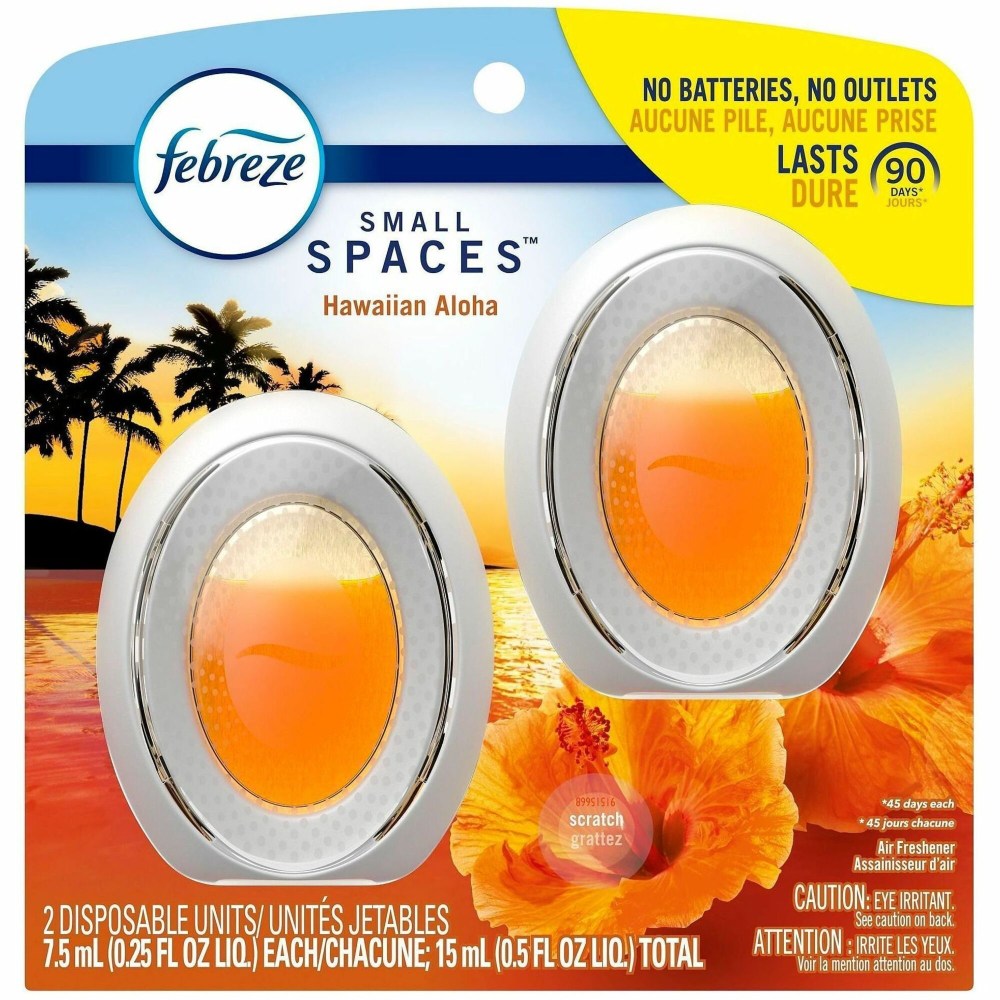 Febreze Odor-Fighting Bathroom Air Freshener, Hawaiian Aloha Scent, Pack Of 2 Units, 6 Packs per Carton MPN:37000558798