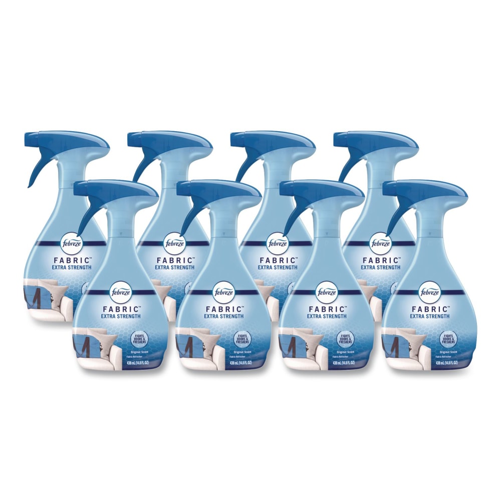 Febreze FABRIC Refresher/Odor Eliminator, Extra Strength, Original, 14.8 oz Spray Bottle, 8/Carton MPN:80363274