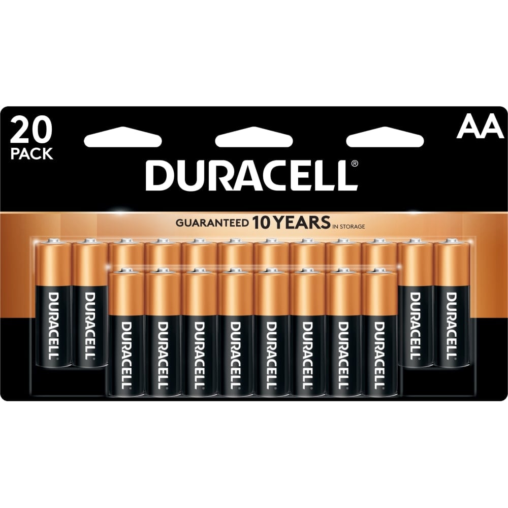 Duracell Coppertop AA Alkaline Batteries, Pack Of 20 (Min Order Qty 4) MPN:MN1500B20