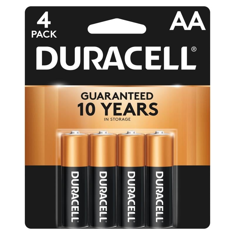 Duracell Coppertop AA Alkaline Batteries, Pack Of 4 (Min Order Qty 16) MPN:MN1500B4Z