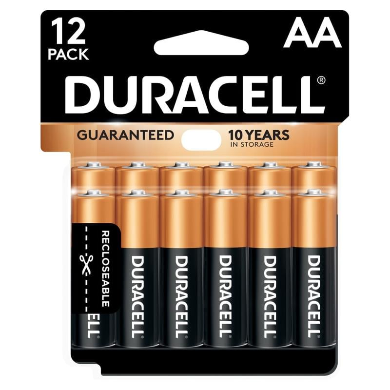 Duracell Coppertop AA Alkaline Batteries, Pack Of 12 (Min Order Qty 5) MPN:MN15RT12Z