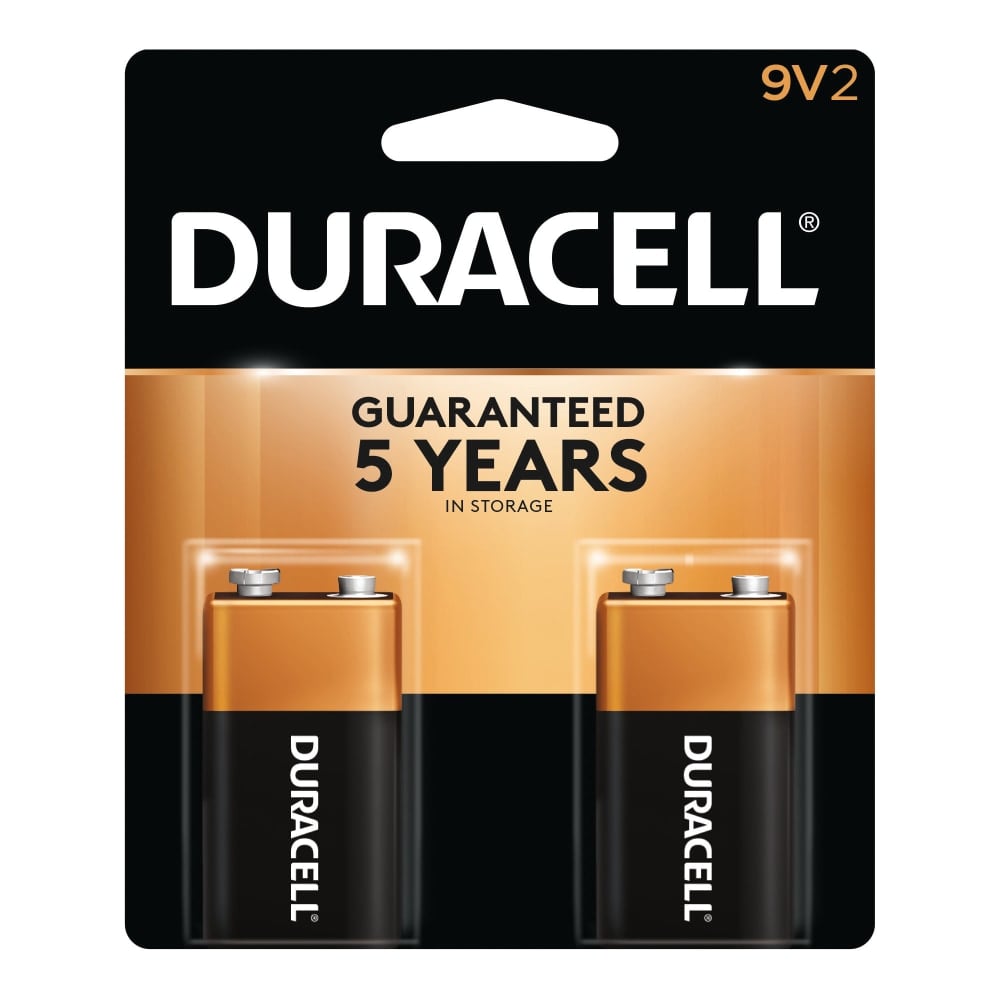 Duracell Coppertop 9-Volt Alkaline Batteries, Pack Of 2 (Min Order Qty 8) MPN:MN1604B2Z