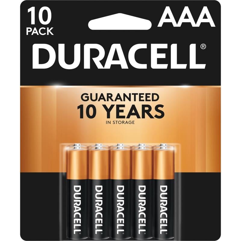 Duracell Coppertop AAA Alkaline Batteries, Pack Of 10 (Min Order Qty 7) MPN:MN2400B10Z