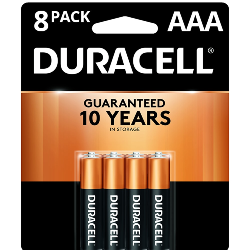 Duracell Coppertop AAA Alkaline Batteries, Pack Of 8 (Min Order Qty 9) MPN:MN2400B8Z
