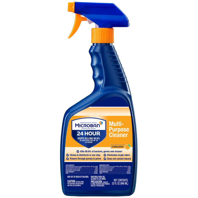Microban Professional 24-Hour Disinfectant Multipurpose Cleaner, Citrus Scent, 32 Oz Bottle MPN:30110EA