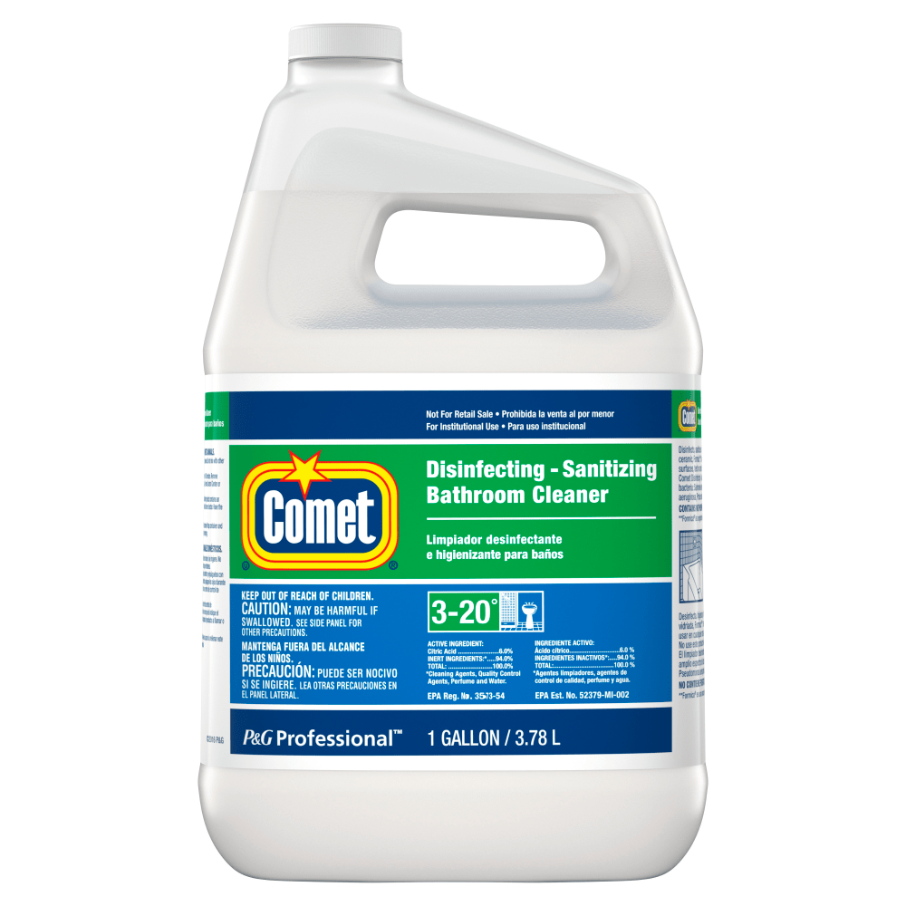 Comet Professional Disinfecting-Sanitizing Bathroom Cleaners, Closed Loop, 1 Gallon, Case Of 3 Cleaners MPN:3700020542