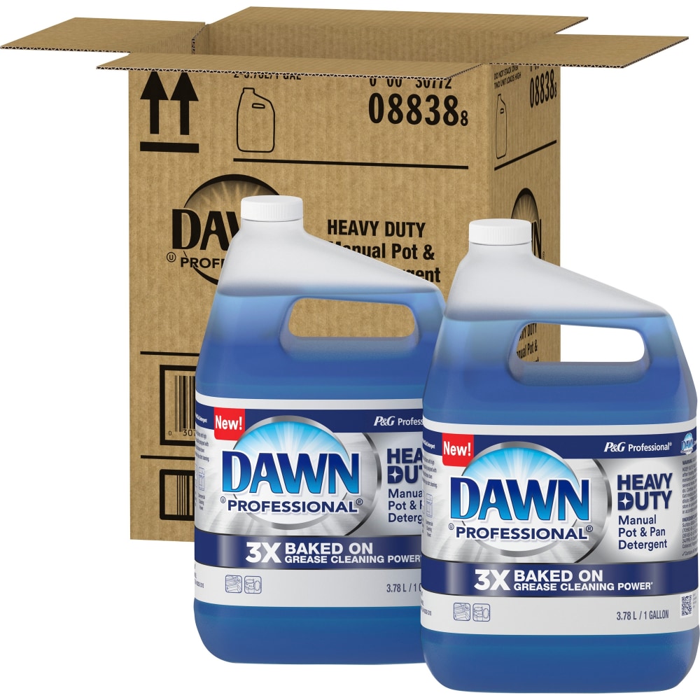 Dawn Manual Pot/Pan Detergent - 128 fl oz (4 quart) - Heavy Duty - Blue - 100 / Pallet MPN:08838PL