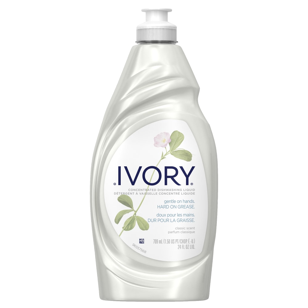 Ivory Ultra Classic Dish Liquid - Concentrate - 24 fl oz (0.8 quart) - Mild Scent - Long Lasting - Clear Bottle - 10 / Carton MPN:25574