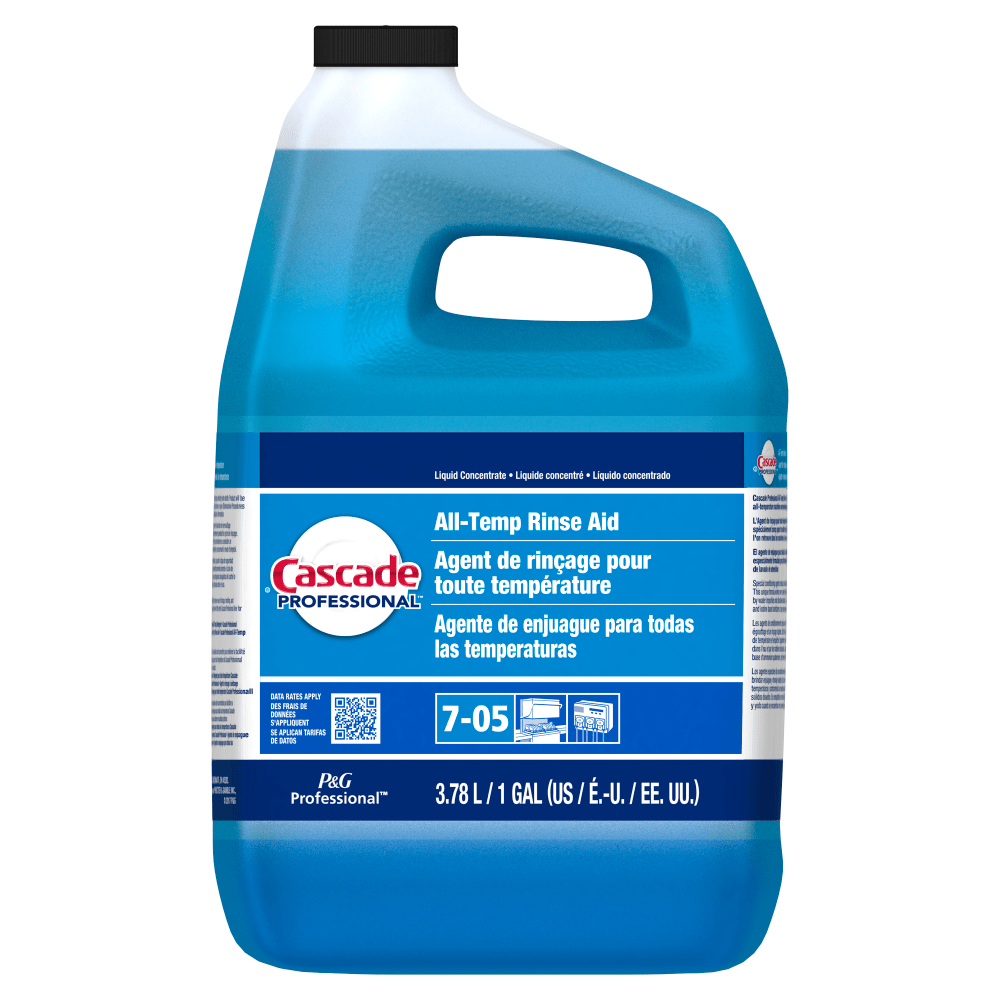 Cascade Professional All-Temperature Rinse Aid Detergent, Closed Loop, 1 Gallon, Case Of 2 Containers MPN:71187CT
