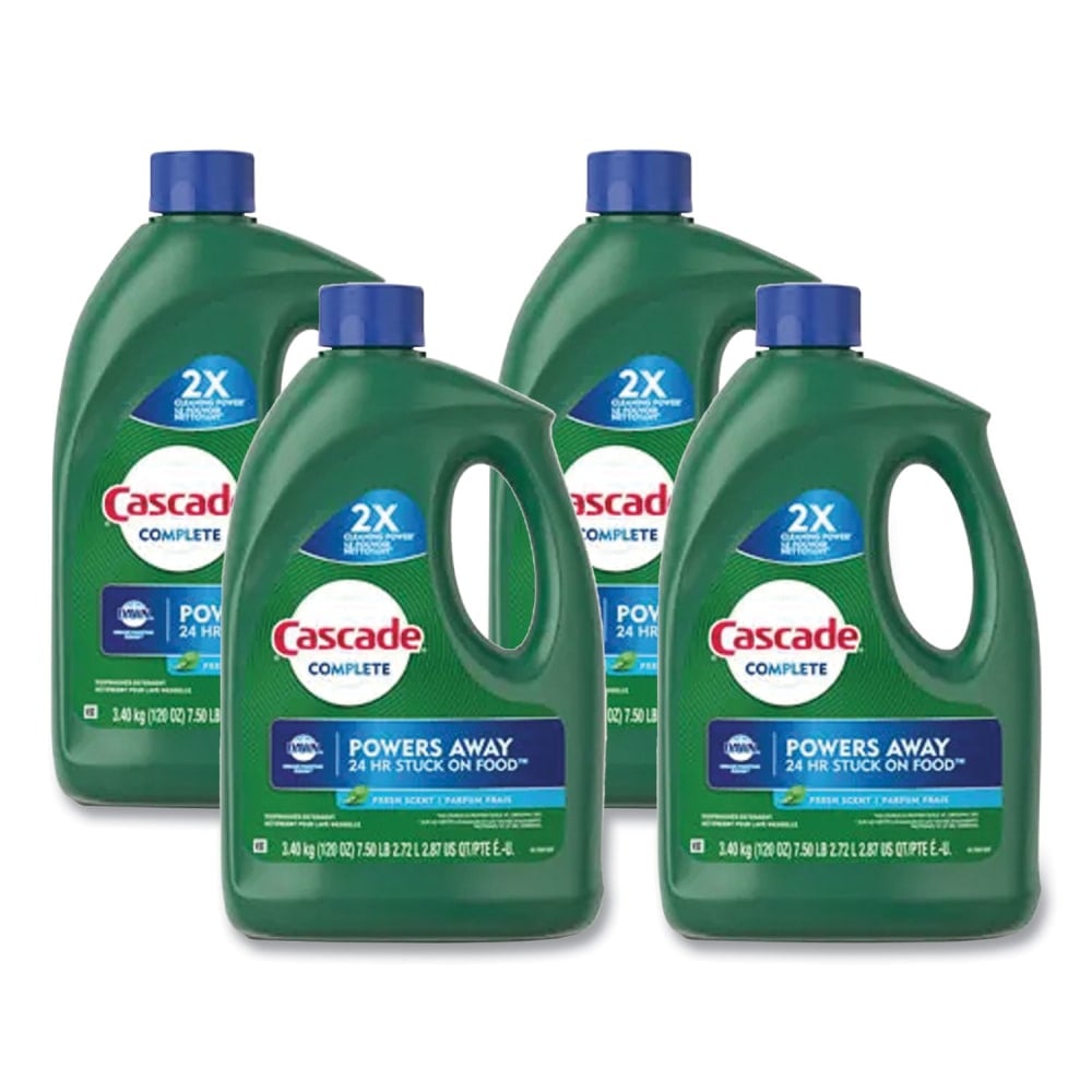 Cascade Complete Gel Dishwasher Detergent, Fresh, 120 oz Bottle, 4/Carton MPN:80354945