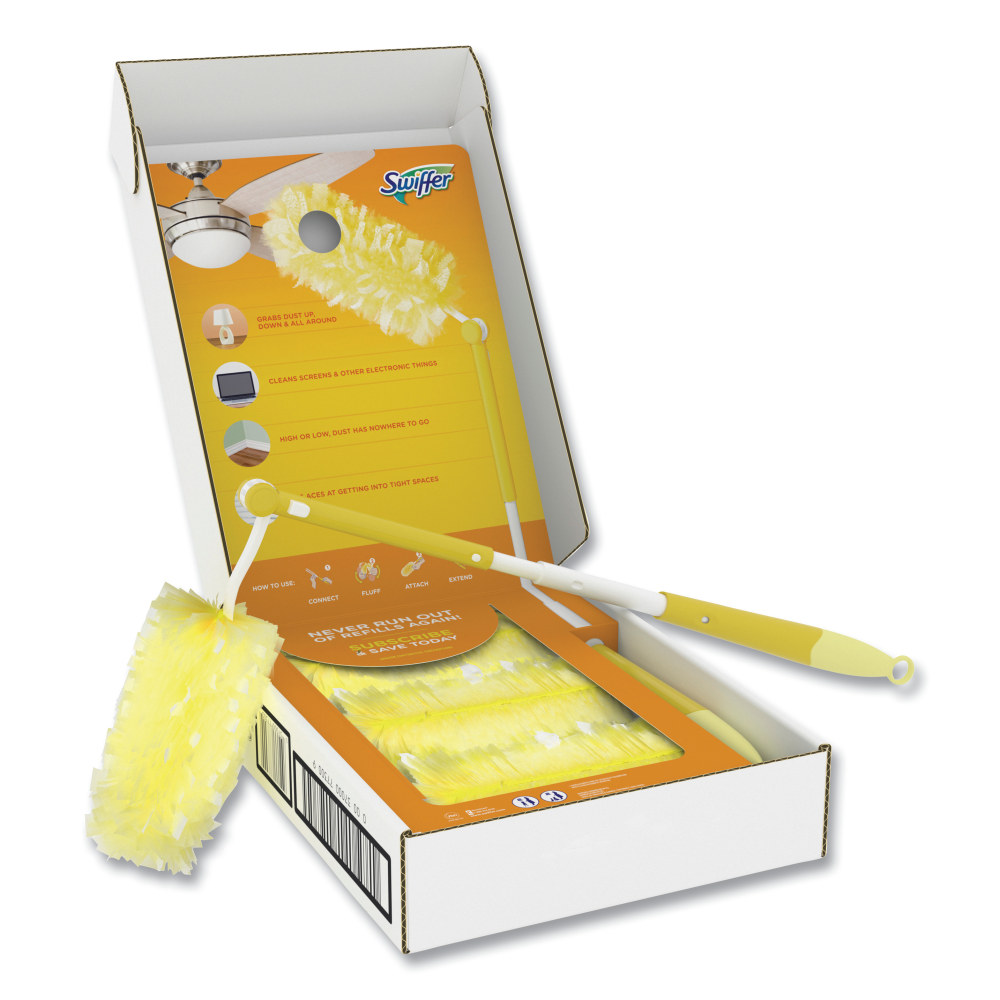 Swiffer Heavy-Duty Dusters Starter Kit, Yellow MPN:77300