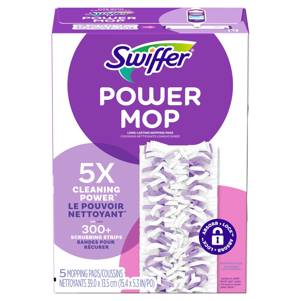 Swiffer PowerMop Multi-Surface Floor Cleaning Mopping Pad Refills, Pack Of 5 Refills MPN:3077208188