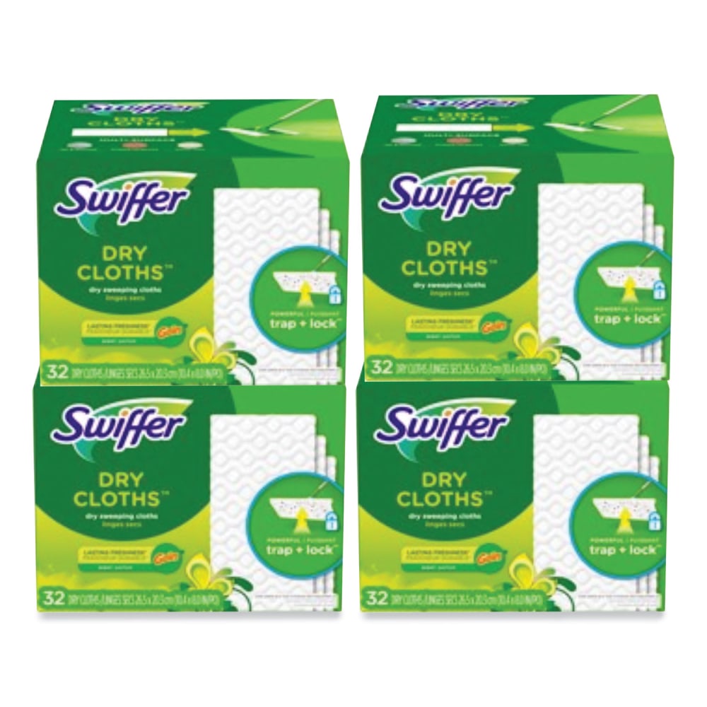 Swiffer Dry Refill Cloths. 8 x 10.4, White, 32 Box, 4 Boxes/Carton MPN:80374620