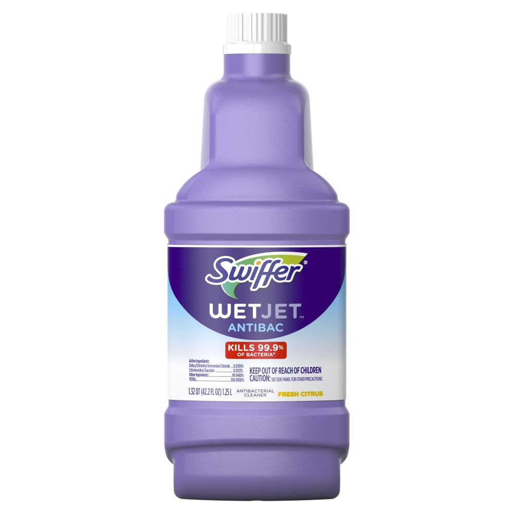 Swiffer WetJet Antibacterial Multipurpose Floor Cleaner, Fresh Citrus Scent, 42.2 Oz Bottle MPN:3700035659