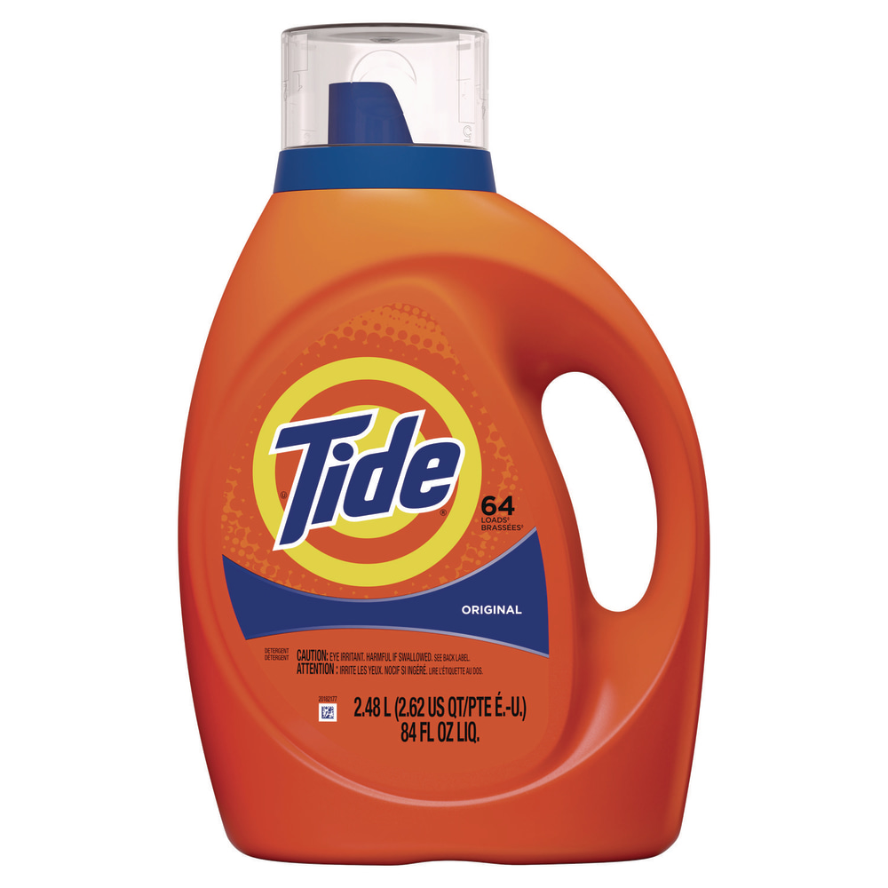 Tide HE Liquid Laundry Detergent, Original Scent, 64 Loads, 84 oz Bottle, 4/Carton MPN:40218