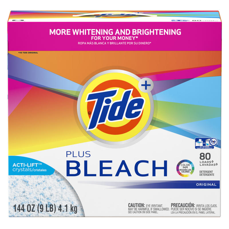 Tide Laundry Detergent Powder With Bleach, Original Scent, 144 Oz Box (Min Order Qty 2) MPN:84998