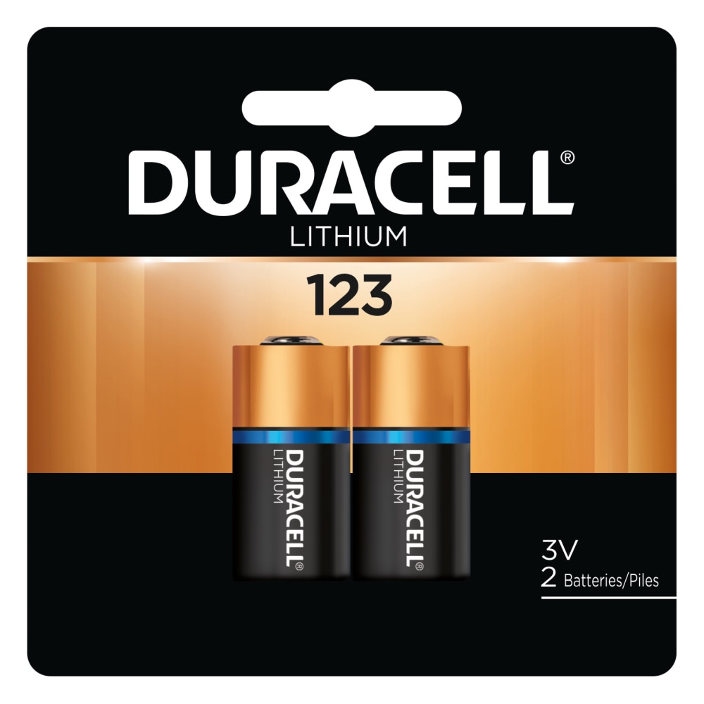 Duracell Photo 3-Volt 123 Lithium Batteries, Pack Of 2 (Min Order Qty 8) MPN:DL123AB2PK