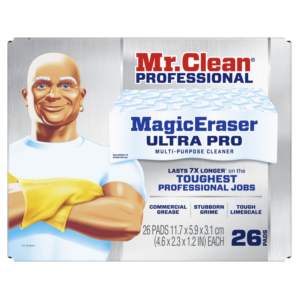 Mr. Clean Professional Magic Eraser Ultra Pro Multi-Purpose Cleaner, 1-7/16in x 4-3/4in, Box Of 26 Sponges MPN:10030772174064