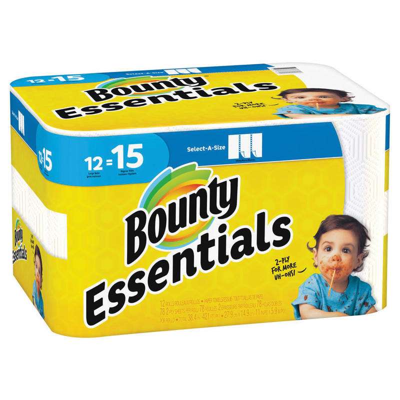 Bounty Select-A-Size 2-Ply Paper Towels, 78 Sheets Per Roll, Pack Of 12 Rolls (Min Order Qty 3) MPN:75720