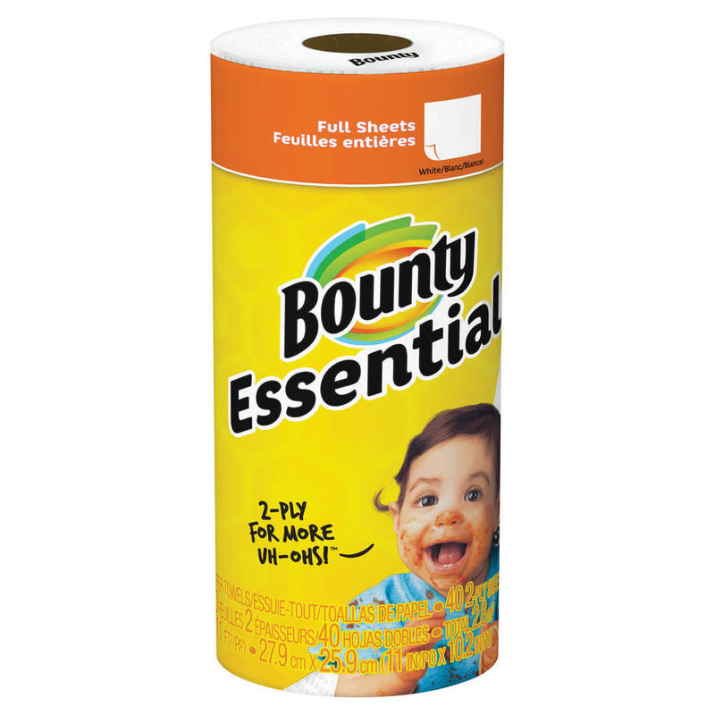 Bounty Essentials 2-Ply Paper Towels, 40 Sheets Per Roll, Pack Of 30 Rolls (Min Order Qty 2) MPN:SEL65381WUOM